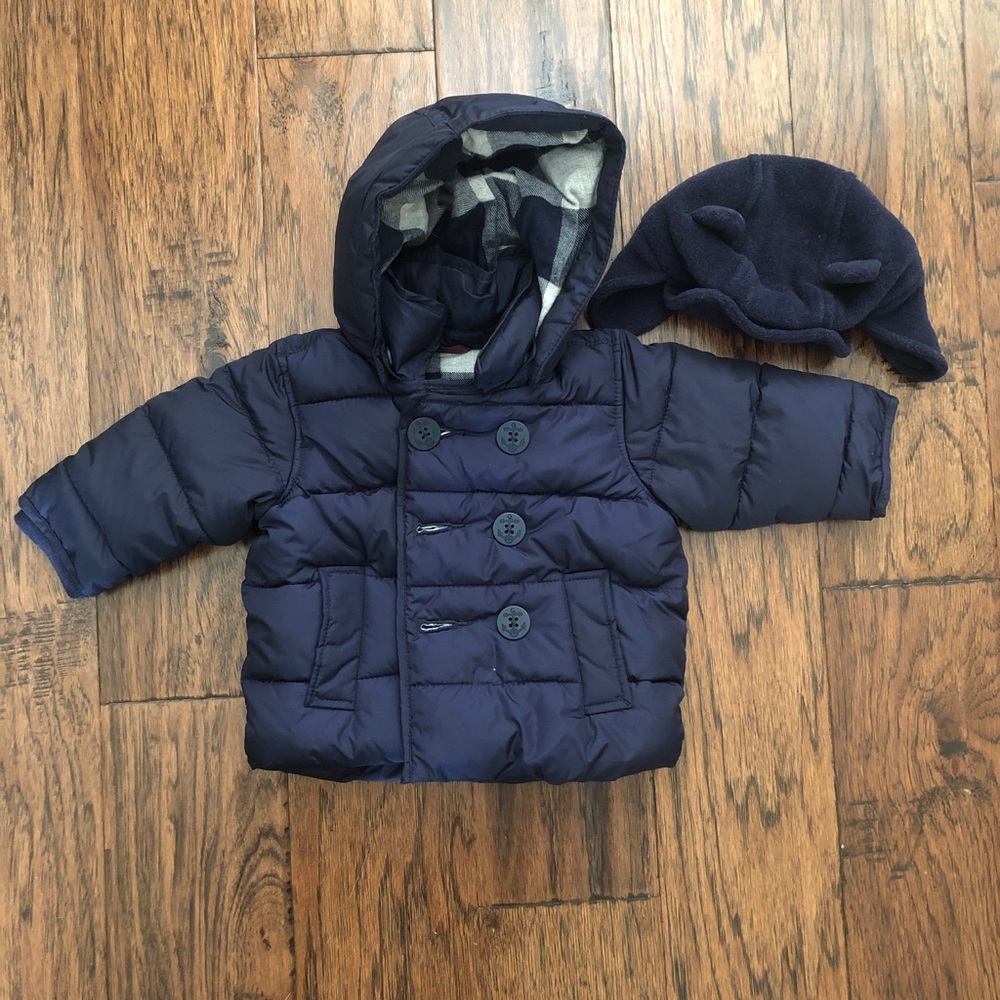 Gap Baby Boy Winter Coat + Hat (Sz: 0-6 months)